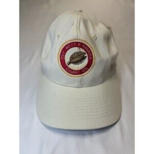 Vintage Key West Havana Cigar Hat Cap Adjustable White One Size OSFA